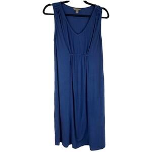 SALE! TOMMY BAHAMA DRESS S NAVY BLUE SHORT MINI SLEEVELESS V-NECK FLOWY SUNDRESS